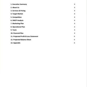 Simple Freelance Business Plan Template