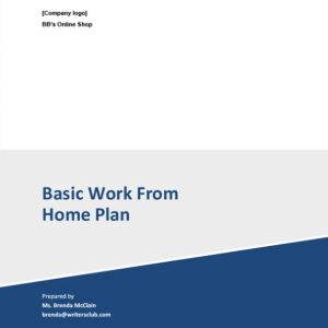 Basic Work From Home Plan Template