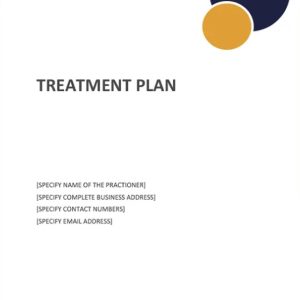 Sample Treatment Plan Template