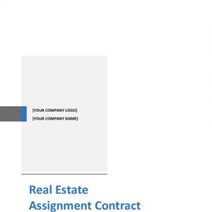 Sample Real Estate Assignment Contract Template