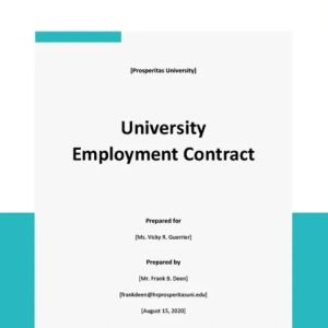 University Employment Contract Template