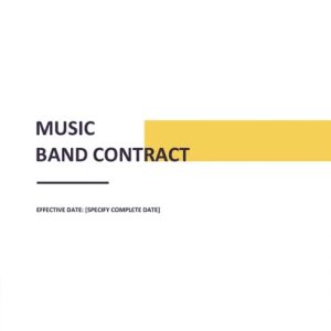 Music Band Contract Template