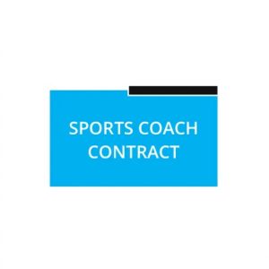 Sports Coach Contract Template