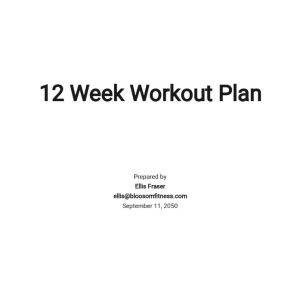 12 Week Workout Plan Template