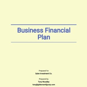 Free Basic Business Financial Plan Template