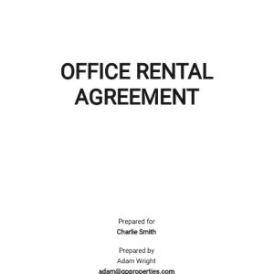 Free Office Rental Agreement Template