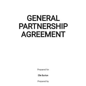 Free Basic General Partnership Agreement Template