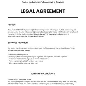 Legal Agreement Template