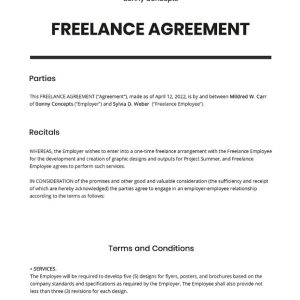 Free Simple Freelance Agreement Template