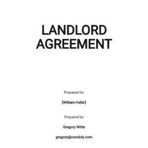 Landlord Agreement Template