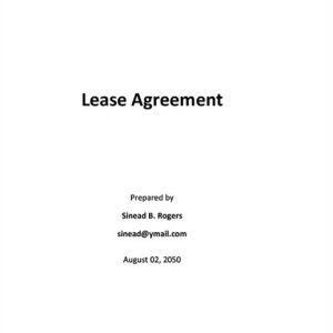 Lease Agreement Template
