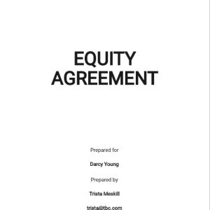 Simple Equity Agreement Template