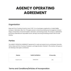 Simple Agency Agreement Template