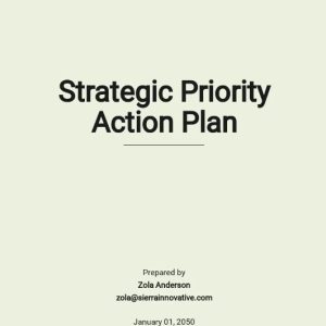 Strategic Priority Action Plan Template