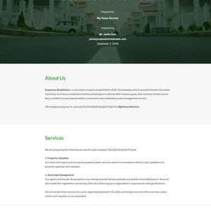 Real Estate Agent Business Proposal Template