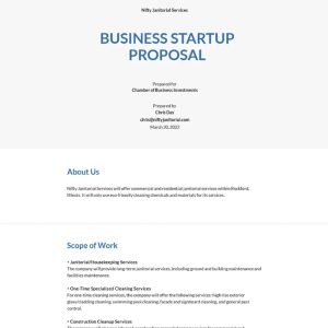 Business Startup Proposal Template