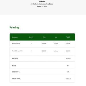 One Page University Proposal Template