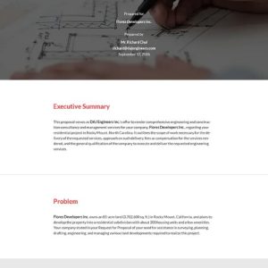 Engineering Project Proposal Template