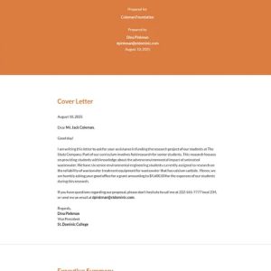 Sample Grant Proposal Template