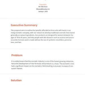 Venture Investment Proposal Template