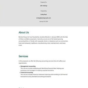 Accounting Proposal Template
