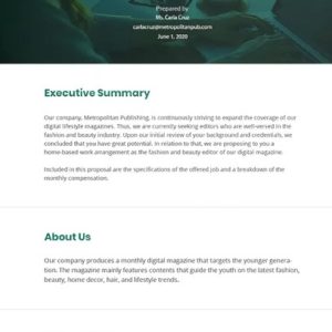Work From Home Proposal Template