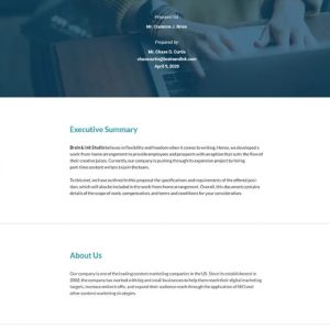 Work From Home Part Time Proposal Template