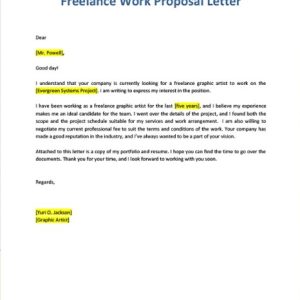 Freelance Work Proposal Letter Template