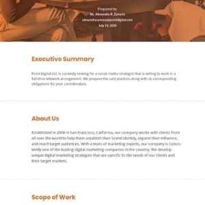 Telework Proposal Template