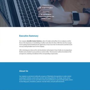 Flexible Work Schedule Proposal Template