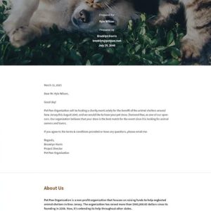 Charity Event Proposal Template
