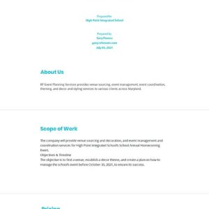 School Event Proposal Template