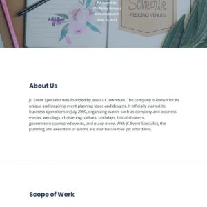 Event Planning Proposal Template