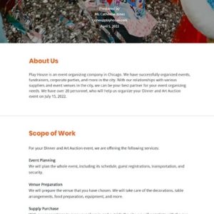 Fundraising Event Proposal Template