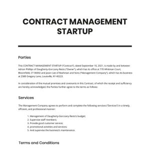 Contract Management Startup Template