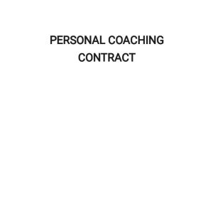 Personal Coaching Contract Template