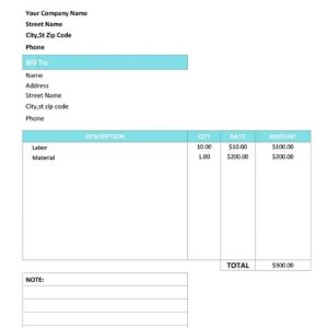 Accounting Service Invoice Template