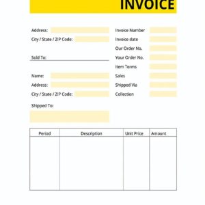 Commercial Business Invoice Template
