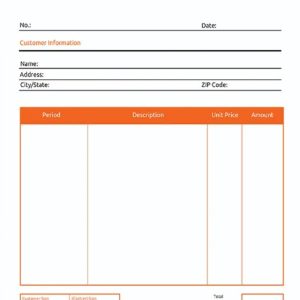 Commercial Rental Invoice Template