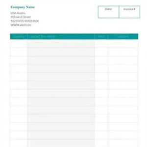 Blank Contractor Invoice Template