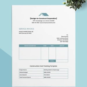 Contractor Job Invoice Template