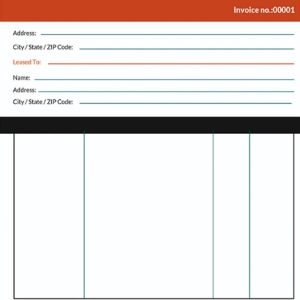 Editable Commercial Lease Invoice Template