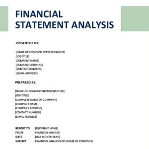 Financial Statement Analysis Template
