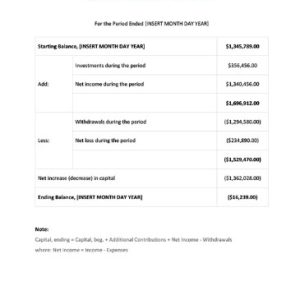 Capital Statement Template