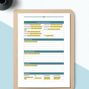 Project Scope Statement Template