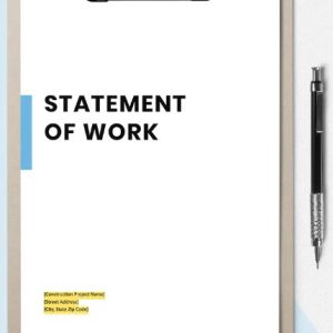 Construction Statement of Work Template