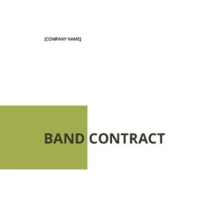 Band Contract Template