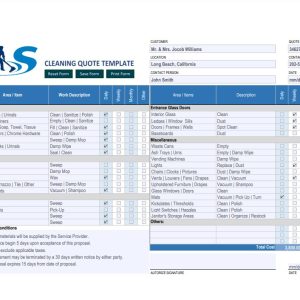 Cleaning Quote Template