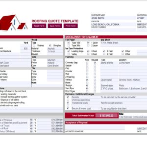 Roofing Quote Template