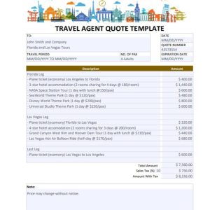 Travel Agent Quote Template
